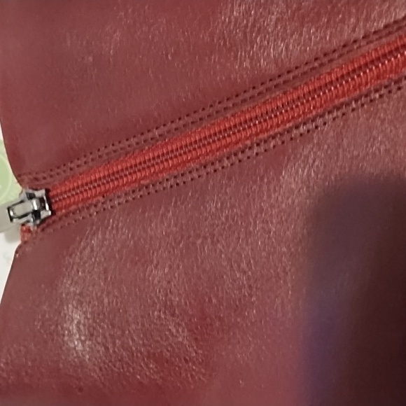 Ecco women's square toe ankle boots size 41(10-10.5) burgundy new - Picture 9 of 12